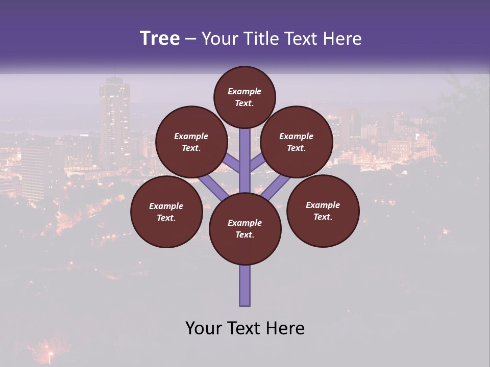 Trees Landmark Waterfront PowerPoint Template