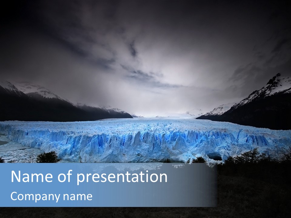 Calving Ice Floating PowerPoint Template