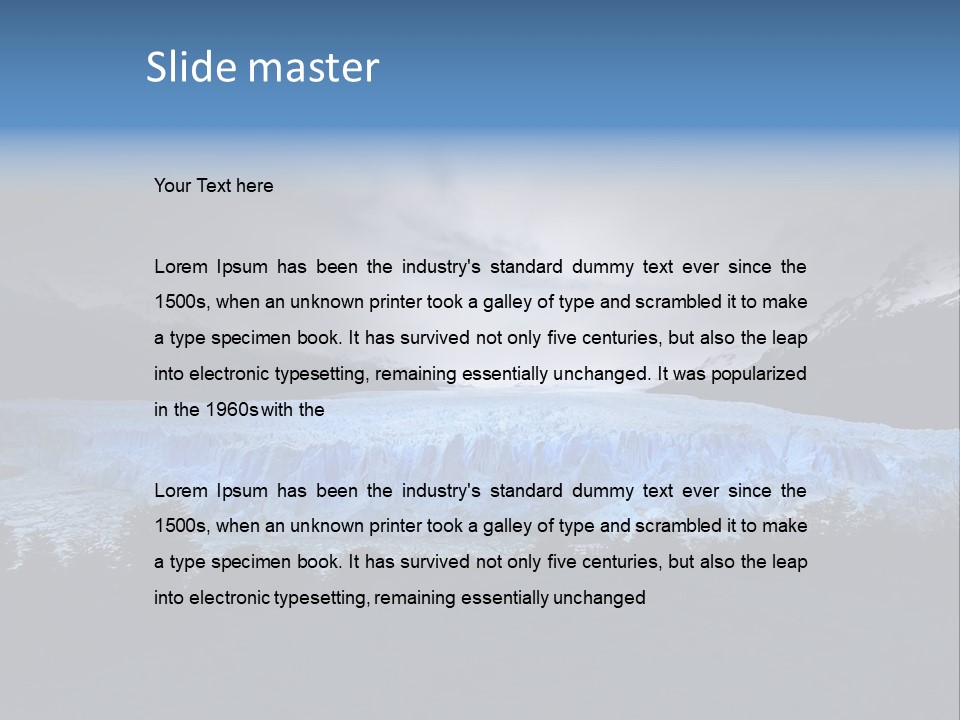 Calving Ice Floating PowerPoint Template