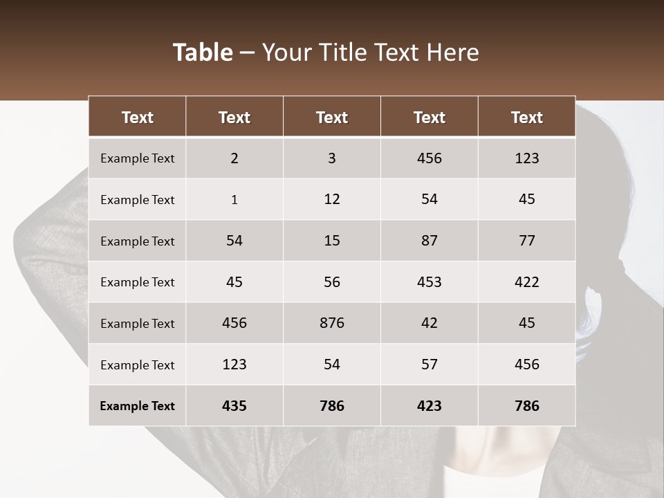 Woman Outlook Professional PowerPoint Template