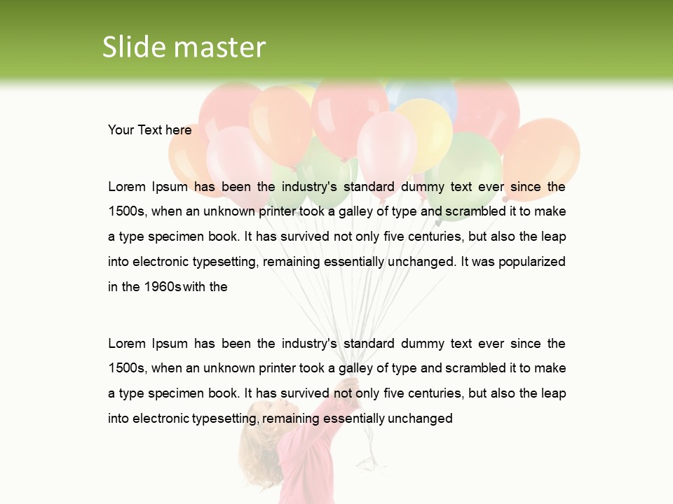 Decoration Blue Cute PowerPoint Template