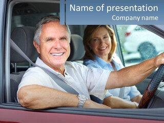 Man White Retirement PowerPoint Template