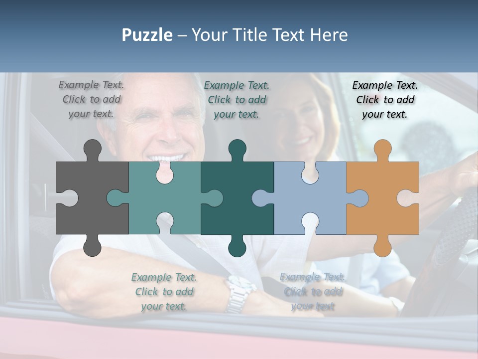 Man White Retirement PowerPoint Template