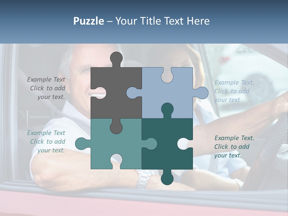 Man White Retirement PowerPoint Template