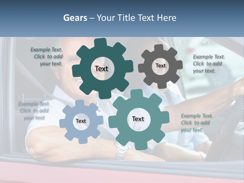 Man White Retirement PowerPoint Template