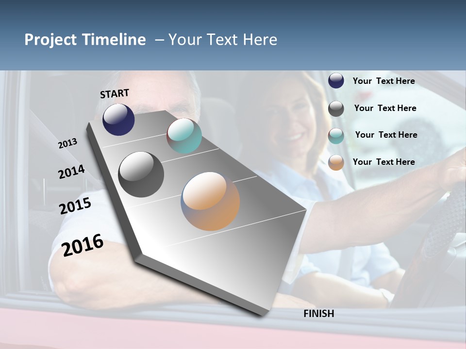 Man White Retirement PowerPoint Template