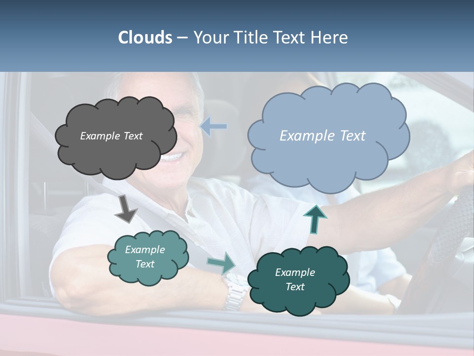 Man White Retirement PowerPoint Template