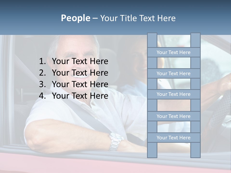Man White Retirement PowerPoint Template