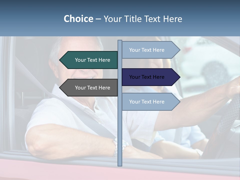 Man White Retirement PowerPoint Template