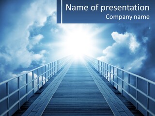 Stairway Holy Light PowerPoint Template