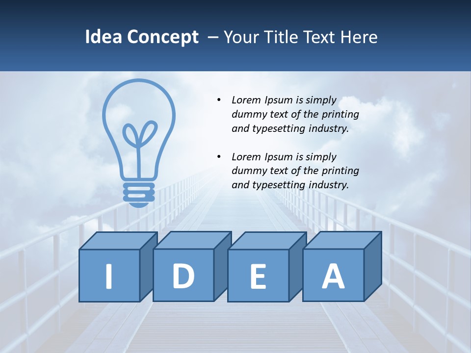Stairway Holy Light PowerPoint Template