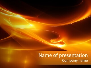 Flame Glowing Luminosity PowerPoint Template