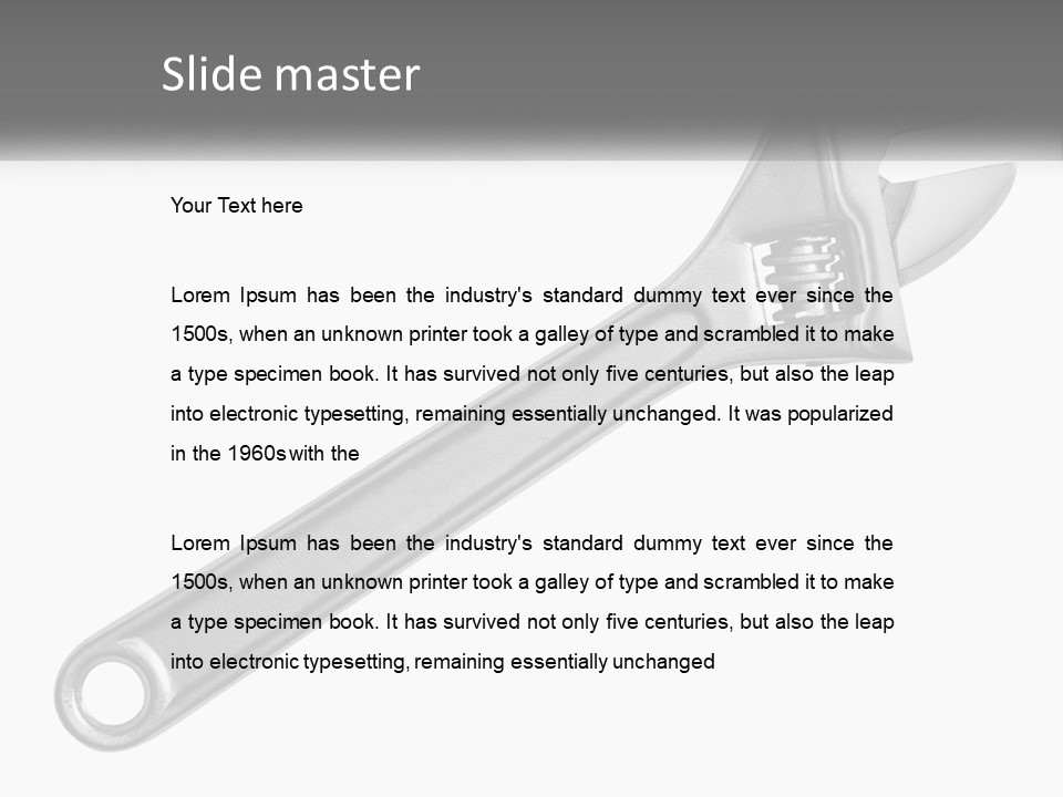 Equipment Steel White PowerPoint Template