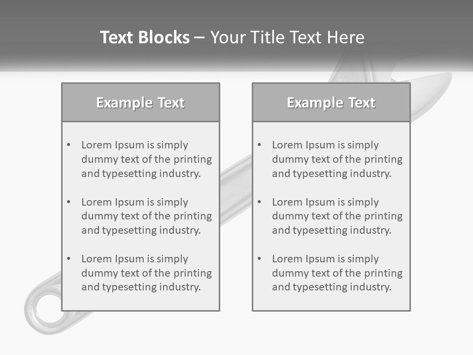 Equipment Steel White PowerPoint Template