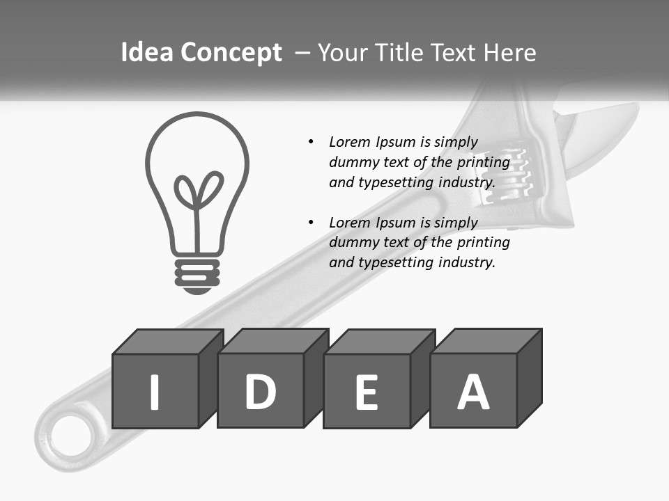 Equipment Steel White PowerPoint Template