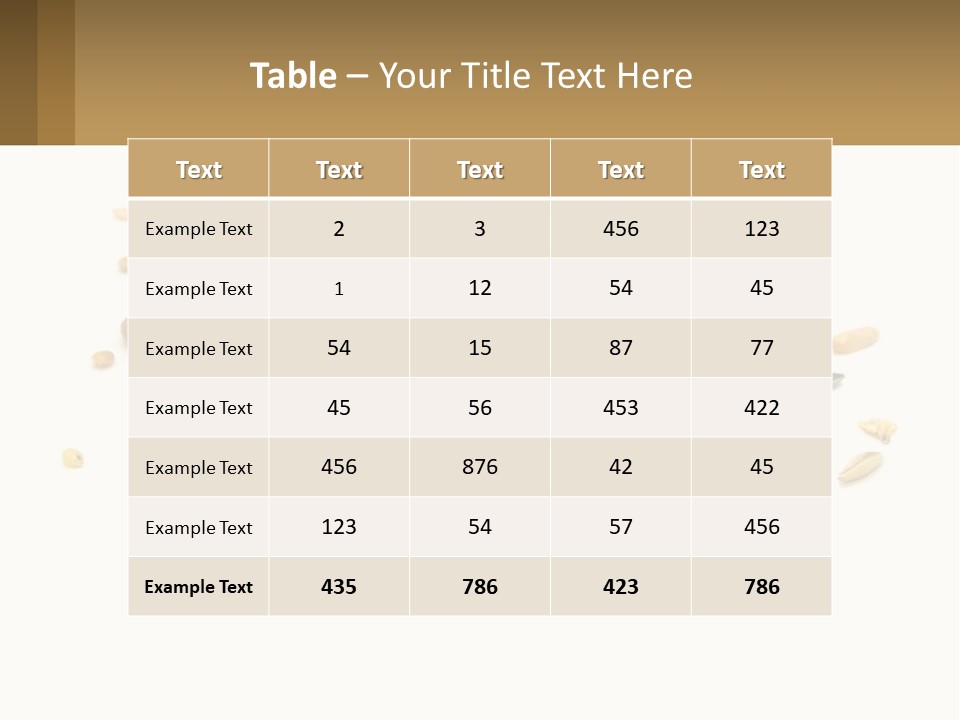 Wheat Nutriment Eatables PowerPoint Template