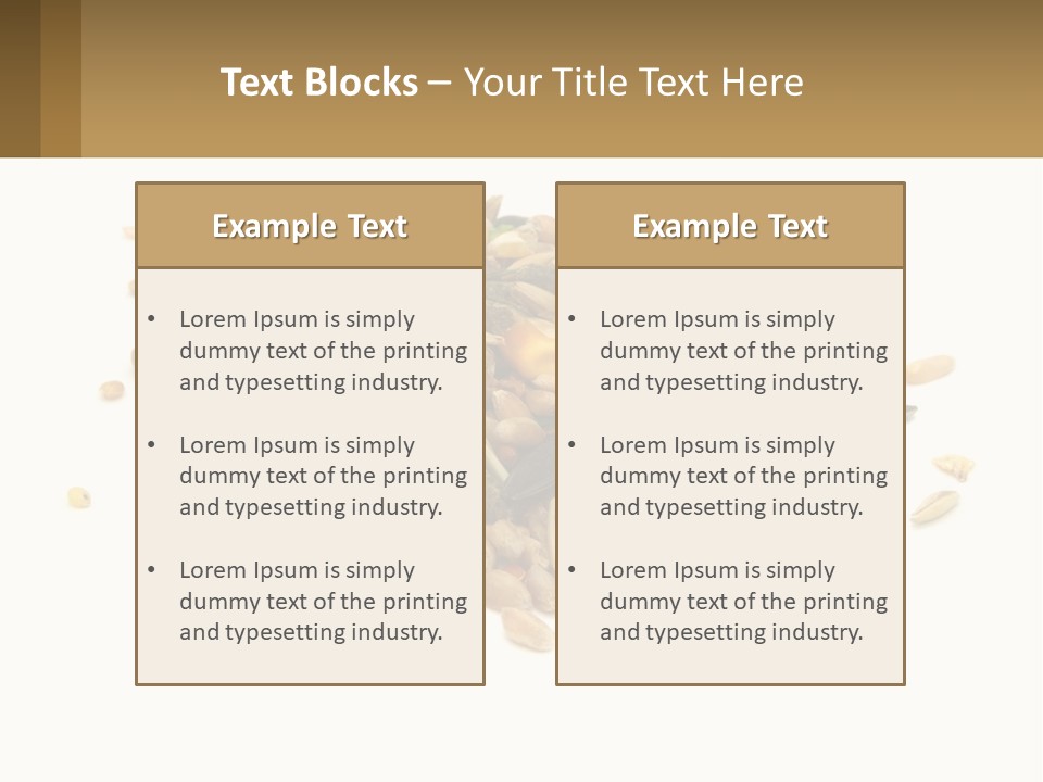 Wheat Nutriment Eatables PowerPoint Template