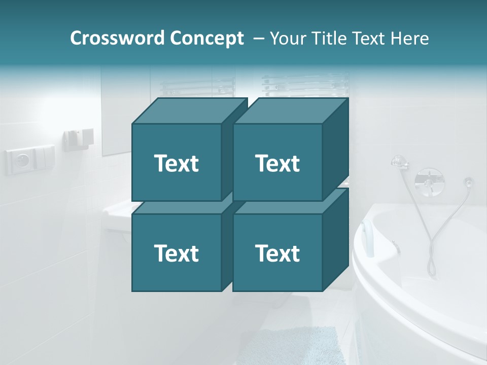 Indoors Basin Towels PowerPoint Template