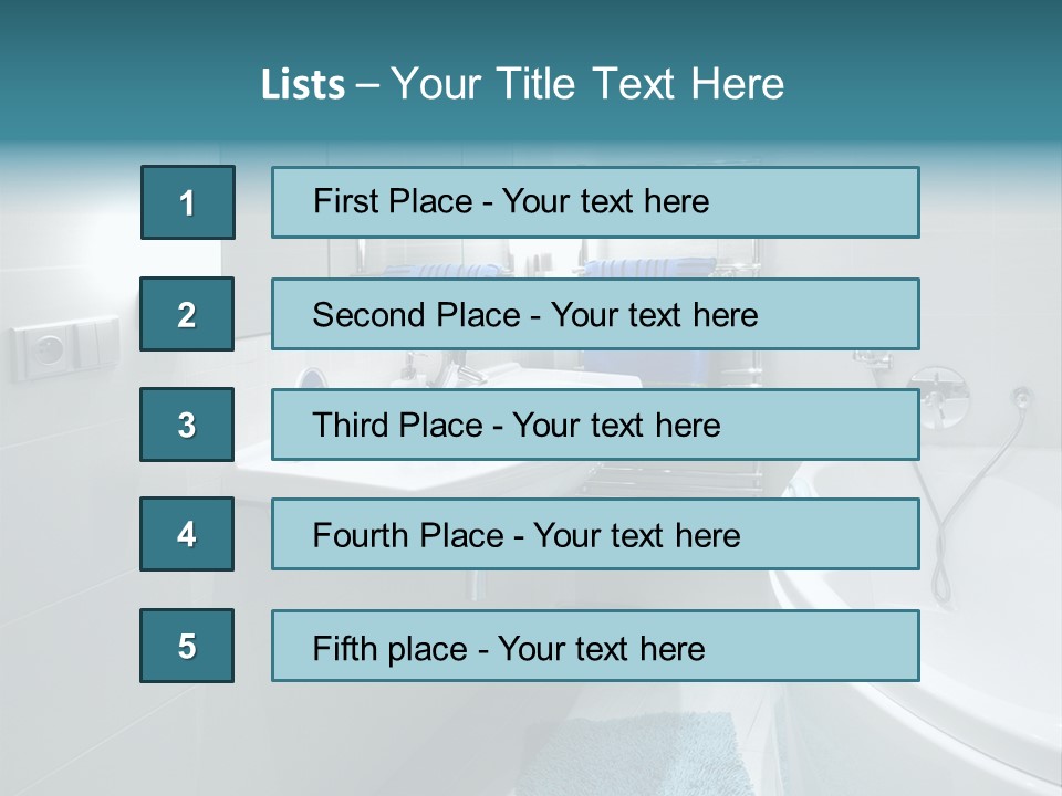 Indoors Basin Towels PowerPoint Template