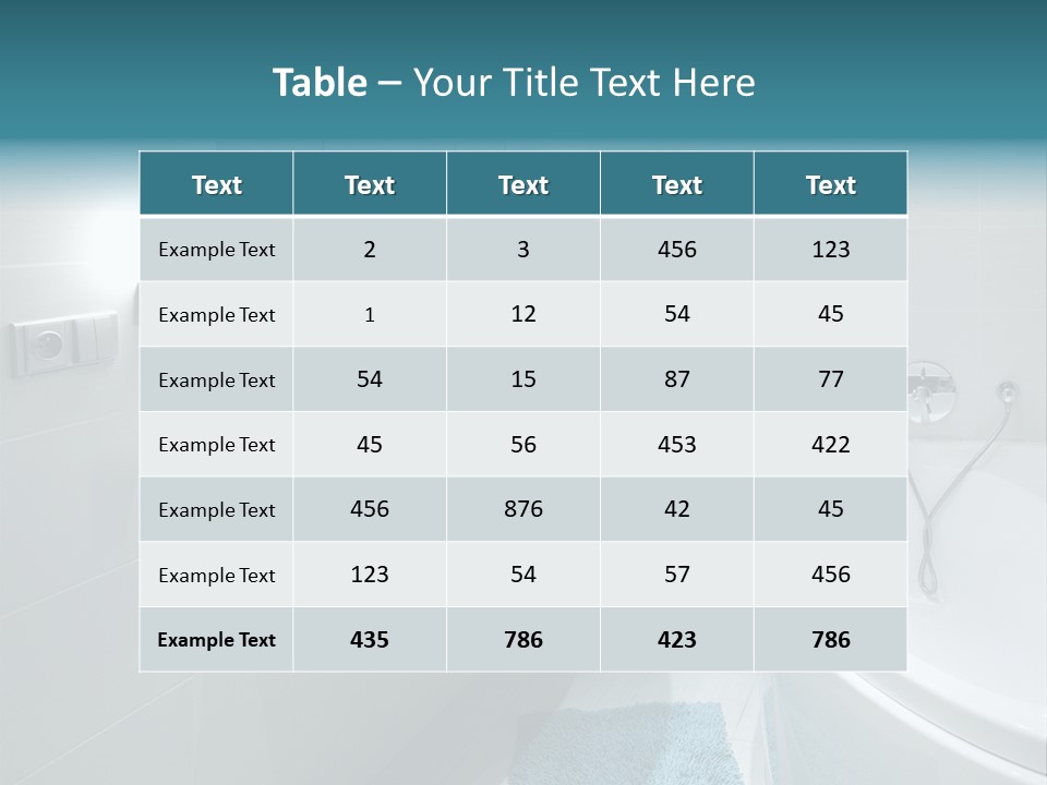 Indoors Basin Towels PowerPoint Template