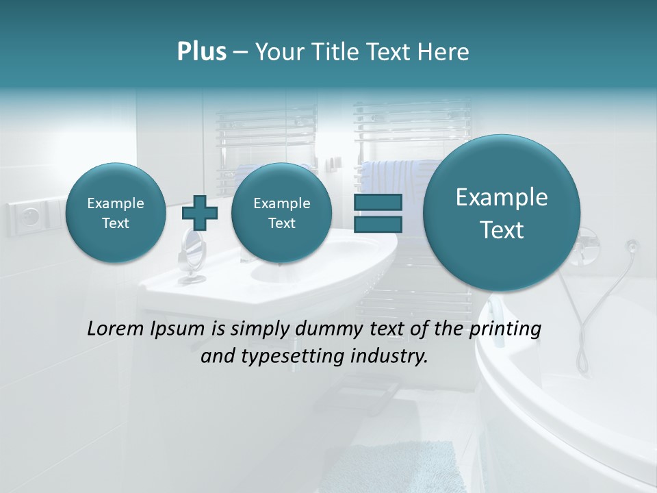 Indoors Basin Towels PowerPoint Template