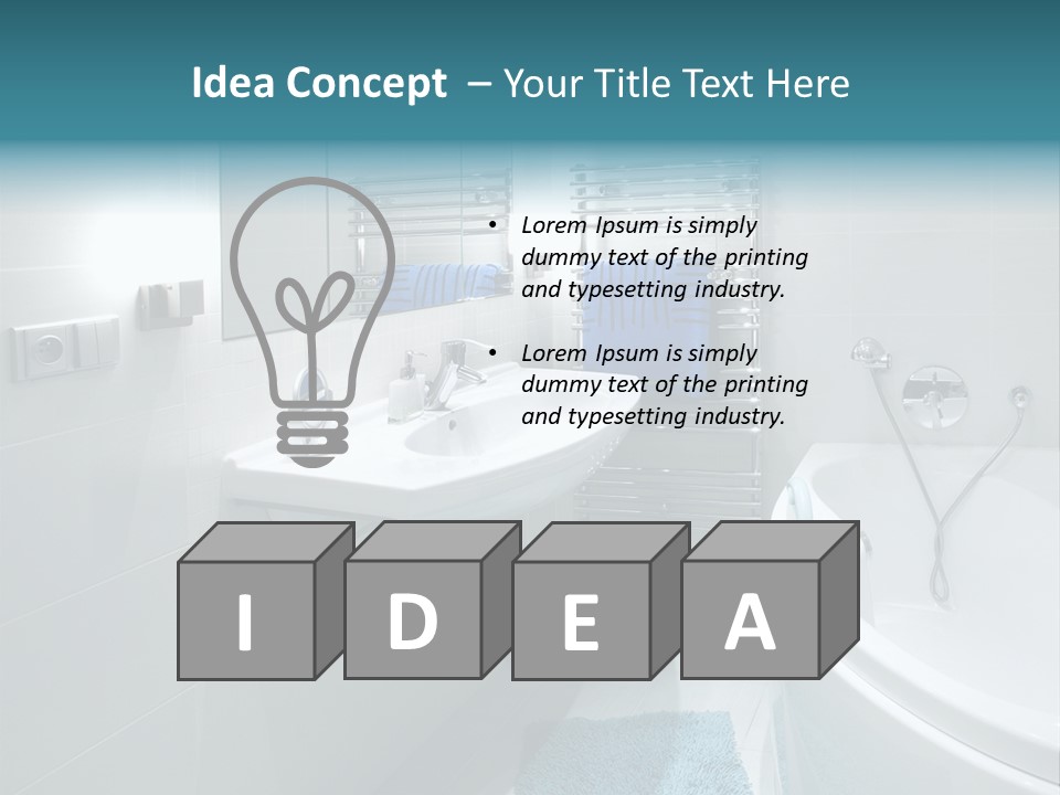 Indoors Basin Towels PowerPoint Template