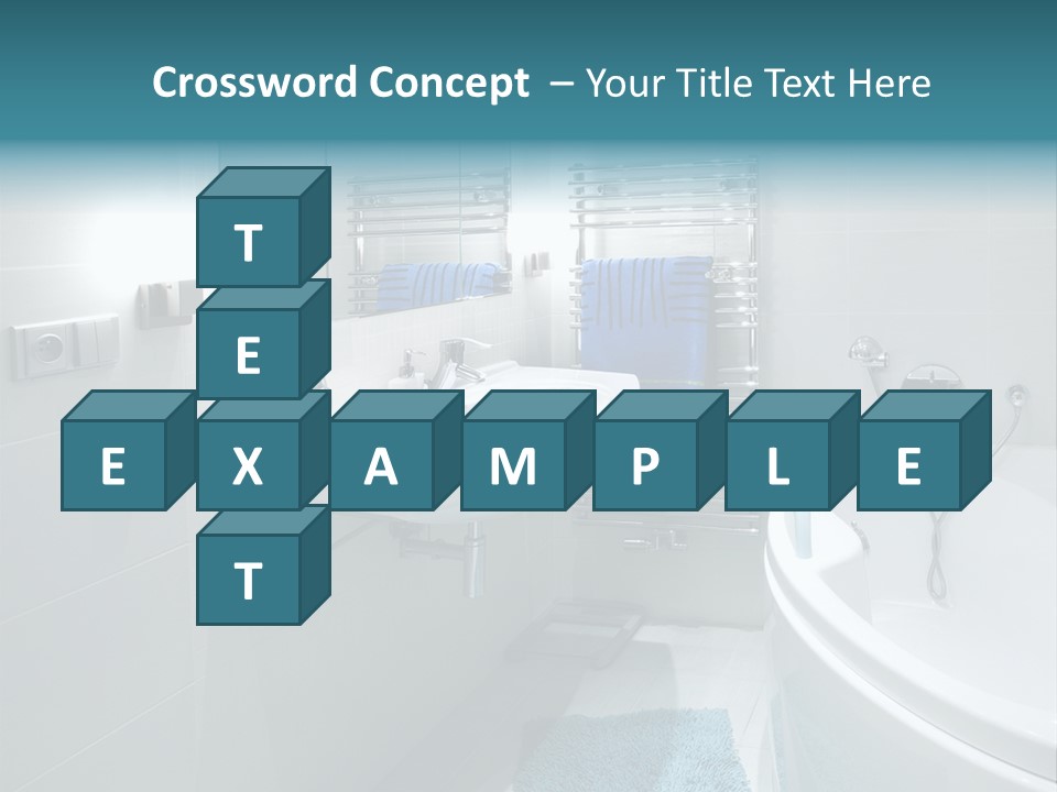 Indoors Basin Towels PowerPoint Template
