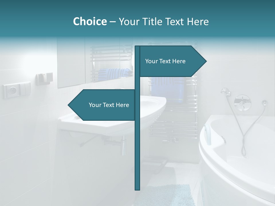 Indoors Basin Towels PowerPoint Template