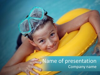 Playful Blue Childhood PowerPoint Template