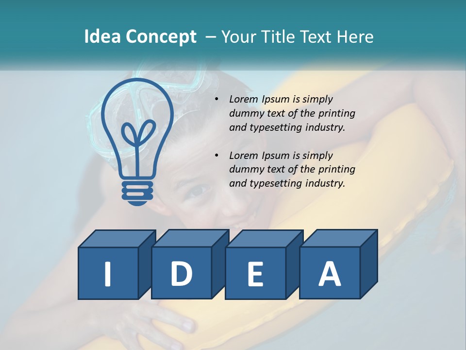 Playful Blue Childhood PowerPoint Template