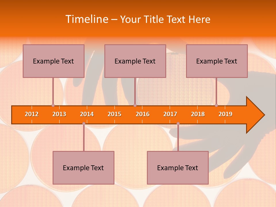 A Person's Hand Reaching For A Piece Of Orange Circles PowerPoint Template