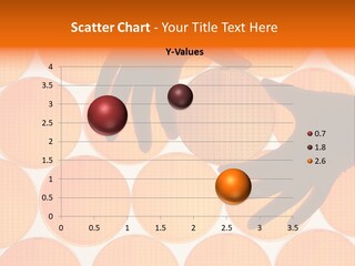 A Person's Hand Reaching For A Piece Of Orange Circles PowerPoint Template