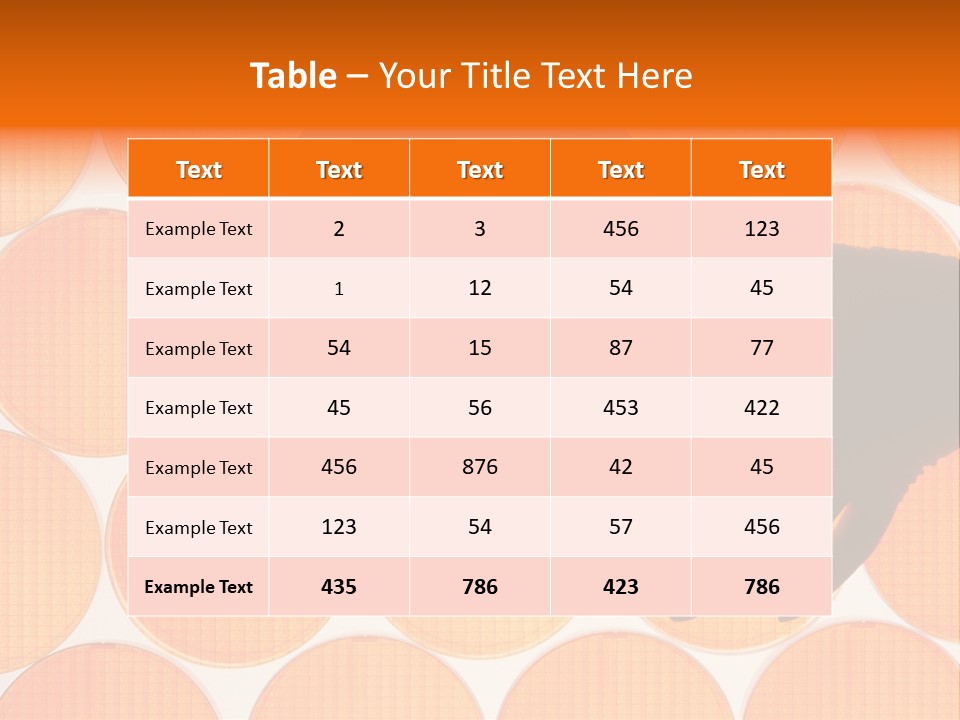 A Person's Hand Reaching For A Piece Of Orange Circles PowerPoint Template