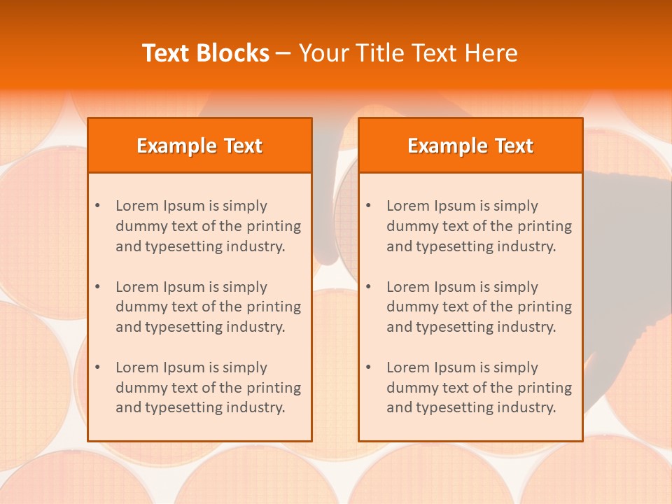 A Person's Hand Reaching For A Piece Of Orange Circles PowerPoint Template