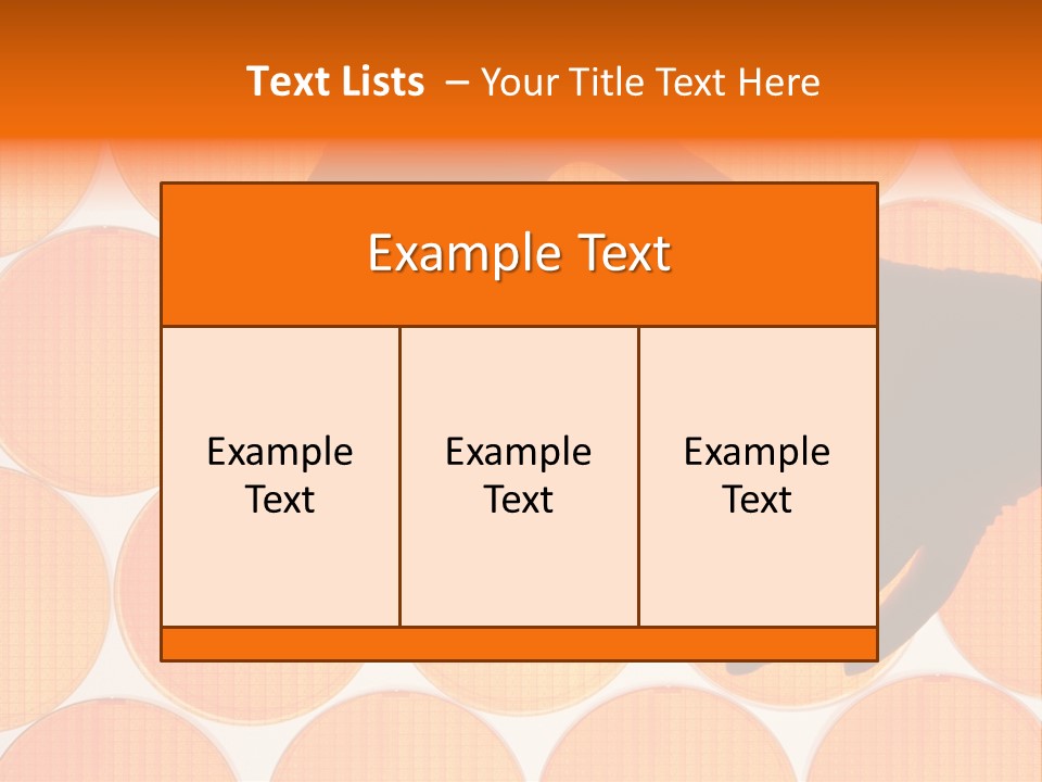 A Person's Hand Reaching For A Piece Of Orange Circles PowerPoint Template