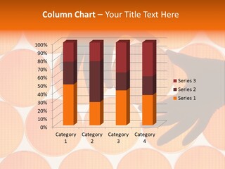 A Person's Hand Reaching For A Piece Of Orange Circles PowerPoint Template