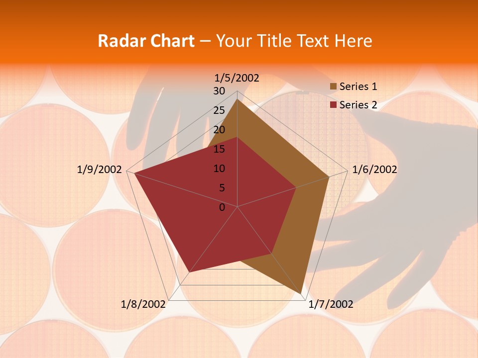 A Person's Hand Reaching For A Piece Of Orange Circles PowerPoint Template