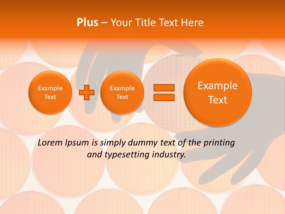A Person's Hand Reaching For A Piece Of Orange Circles PowerPoint Template
