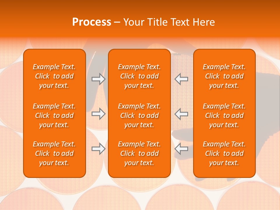 A Person's Hand Reaching For A Piece Of Orange Circles PowerPoint Template