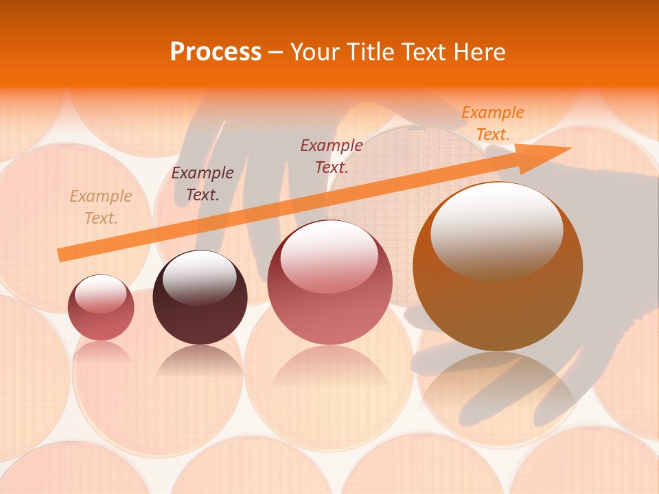 A Person's Hand Reaching For A Piece Of Orange Circles PowerPoint Template