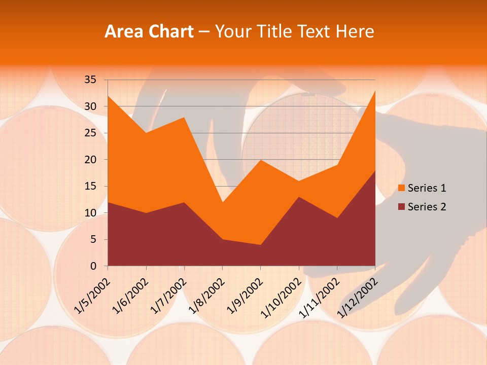 A Person's Hand Reaching For A Piece Of Orange Circles PowerPoint Template