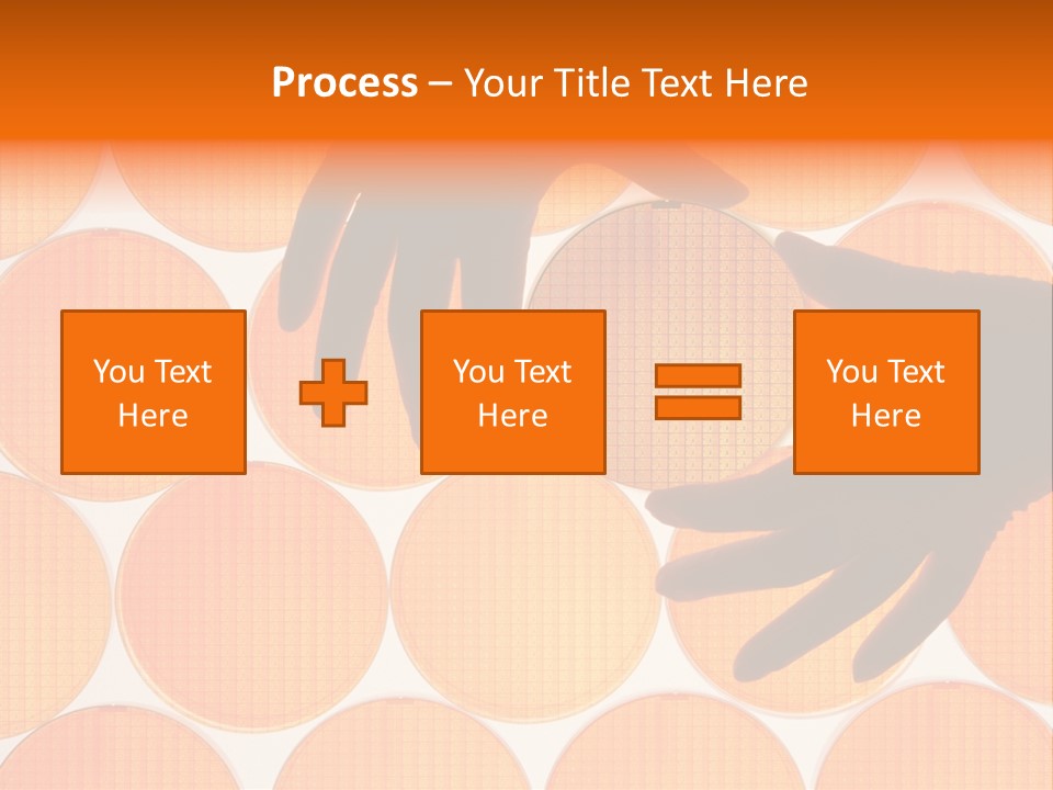 A Person's Hand Reaching For A Piece Of Orange Circles PowerPoint Template