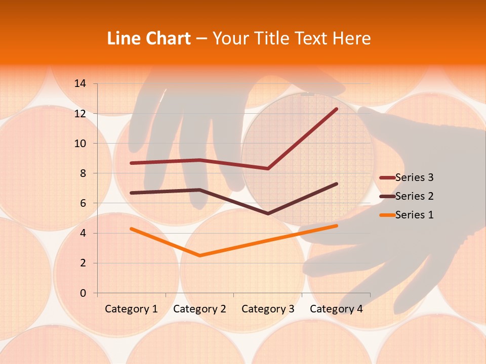 A Person's Hand Reaching For A Piece Of Orange Circles PowerPoint Template