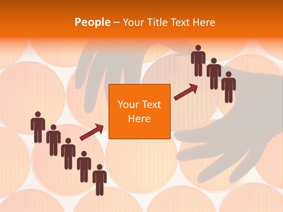 A Person's Hand Reaching For A Piece Of Orange Circles PowerPoint Template