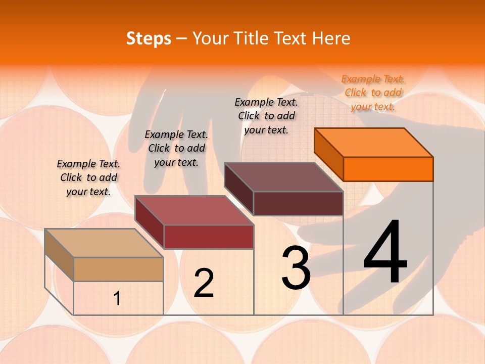 A Person's Hand Reaching For A Piece Of Orange Circles PowerPoint Template