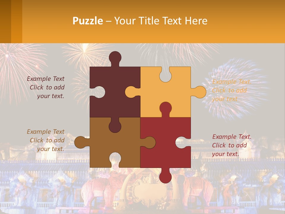 Firecracker Statue Laser PowerPoint Template