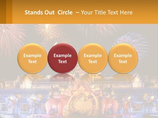 Firecracker Statue Laser PowerPoint Template