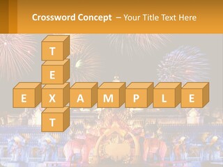 Firecracker Statue Laser PowerPoint Template