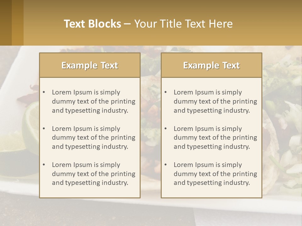 Caribbean Corn Chuleta PowerPoint Template