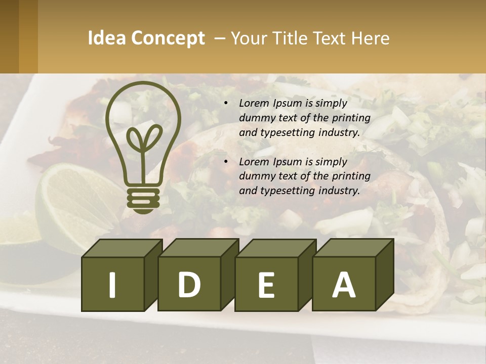 Caribbean Corn Chuleta PowerPoint Template